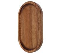 Petit Plateau Ovale en Bois Khaki, Présentoir Décoratif Élégant pour | Rangement pour Clés et Huiles Essentielles, Usage Décoratif, Diffusion D’arômes, Style Créatif