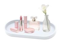 Petit plateau ovale en silicone pour plan de travail de salle de bain | Plateaux décoratifs plan de travail salle de bain pour lavabo, chasse d'eau, baignoire, angle, armoire, coiffeuse, cuisine