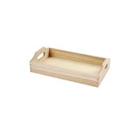 Petit plateau rectangulaire en bois - CREOTIME - 30 x 17 x 5 cm - Marron - Mixte