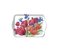 Ambiente Petit plateau décoratif 13 x 21 cm en mélamine tulipes motif fleurs printemps été