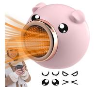 Petit poêle portable, chauffage de pièce intérieur, petit radiateur de table animal de dessin animé, accessoire d'hiver de dessin animé pour chambre à coucher, salon, bureau, espace de travail et slaa