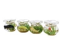 Petit poisson en verre pour aquarium, modèle délicat, accessoire pour collectionneurs, simulation de scène miniature, modèle miniature
