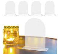 Petit Porte-Carte Acrylique, 5 Pièces Porte-Étiquette Arquée Vierge d'Affichage, Support Pour Carte De Nom De Table, Pour Fête de Mariage Fête d'Entreprise Rassemblement Traiteur Réunion