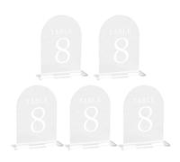 Petit Porte-Carte Acrylique, 5 Pièces Support Pour Cartes De Réception Vierges Cintrées, Support pour nom de placement de table, Pour Mariage, Fête, Buffet, Réunion D'Affaires, Traiteur Et