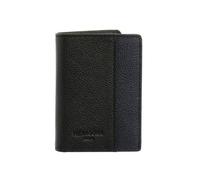 Petit porte-cartes Hexagona cuir ref 46583 Noir/Marine 7*11*2