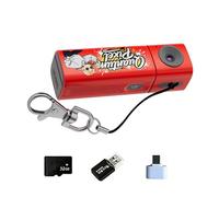 Petit porte-clés avec objectif rotatif 2K - Carte mémoire de 32 Go - Adaptateur de type C et lecteur de cartes pour caméra de poche Vlogs