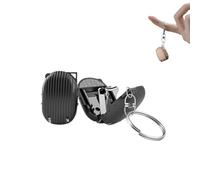 Petit porte-clés coupe-ongles pliant, Mini porte-clés coupe-ongles, Coupe-ongles de voyage EDC avec limes à ongles (One Size,C)