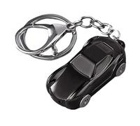 Petit porte-clés de voiture lampe de poche - Porte-clés de voiture avec lumière LED | Simulation de porte-clés en métal pour voiture, lampe de poche, accessoires de sac, Noir , 0.79*1.77 inches