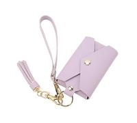 Petit Porte-clés Photo, Conception de Bouton-Pression avec Petites Poches Photo, Porte-clés de Grande capacité pour Cadeau (Purple)