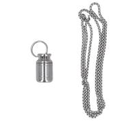 Petit porte-clés Portable, conteneur de médicaments, organisateur hermétique en acier inoxydable, porte-vitamines pour voyage de Camping en plein air (S)