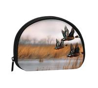 Petit porte-monnaie à 3 motifs de canard sauvage de chasse avec poche à monnaie pour un usage quotidien et des cadeaux, Noir , Taille unique, Pochette à monnaie
