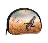 Petit porte-monnaie à 4 motifs de canard sauvage de chasse avec pochette à monnaie pour un usage quotidien et des cadeaux, Noir , Taille unique, Pochette à monnaie