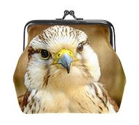 Petit Porte-Monnaie à Boucle Faucon gerfaut Mignon Vous regardant Pochette Fermoir à Verrouillage Baiser Changer de Porte-Monnaie Portefeuilles