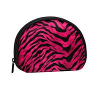 Petit porte-monnaie à presser avec fermeture éclair, noir, taille unique, imprimé zèbre, tigre, léopard, rose, Noir , Taille unique, Imprimé