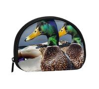 Petit porte-monnaie avec imprimé canard colvert pour un usage quotidien et des cadeaux, Noir , Taille unique, Pochette à monnaie