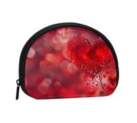 Petit porte-monnaie avec imprimé cœur et fleur pour la Saint-Valentin - Pour un usage quotidien et des cadeaux, Noir , Taille unique, Pochette à monnaie