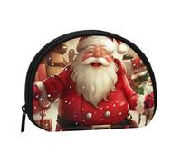 Petit porte-monnaie avec imprimé Merry Christmas pour un usage quotidien et des cadeaux, Noir , Taille unique, Pochette à monnaie