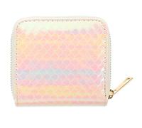 Petit Porte-monnaie Beige en PU à Fermeture Éclair, Cartes et Pièces | Format Compact, Plusieurs Compartiments, Résistant aux Éclaboussures, Léger, pour Casier de Sport, Extérieur ou Bureau