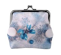 Petit porte-monnaie de Noël avec impression de boîte cadeau de Noël, portefeuille de voyage léger pour les visites touristiques et les courses, Noir , Taille unique, Pochette à monnaie