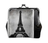 Petit porte-monnaie élégant en cuir avec imprimé Tour Eiffel Parisien pour femme
