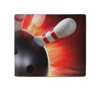 Petit porte-monnaie élégant et portable imprimé boule de bowling, parfait pour les sacs à dos, les sacs à bandoulière, les poches, etc.
