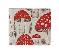 Petit porte-monnaie élégant et portable imprimé champignon rouge blanc, parfait pour les sacs à dos, les sacs à bandoulière, les poches, etc.