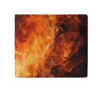 Petit porte-monnaie élégant et portable imprimé flamme rugissante, parfait pour les sacs à dos, les sacs à bandoulière, les poches, etc.