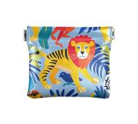 Petit porte-monnaie en cuir avec lion, tigre, singe, organiseur pour articles personnels uniques pour femmes et filles