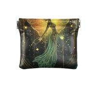 Petit porte-monnaie en cuir coloré pour femme, motif de tarot, astrologie, féérique, étanche, pour cartes, clés, organiseurs pour hommes et femmes, voyage soporte de monedas para carro