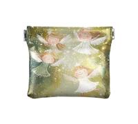 Petit porte-monnaie en cuir étanche avec dragon, motif grotte au trésor pour femmes et filles, Poussière magique des anges de Noël, 1 size, Moderne