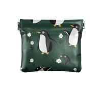 Petit porte-monnaie en cuir imperméable avec motif pingouin blanc pour femme, Cartoon mignon pingouin blanc, 1 size, Impression artistique