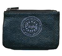 Petit Porte Monnaie en Cuir Porte cles Noir Elu par Ses Enfants Papa Genial Fete des Peres