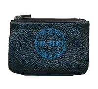 Petit Porte monnaie en cuir porte cles noir Top Secret