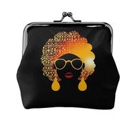 Petit porte-monnaie en cuir pour femme africaine avec fermeture à baiser