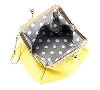 Petit porte-monnaie en cuir - Sac à cartes avec serrure à baiser | Sac à langer portable pour filles, femmes, épouses, étudiants, voyageurs, collectionneurs, professionnels, shopping, voyages, rouge à