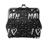 Petit porte-monnaie en cuir synthétique pour femme I Love Math