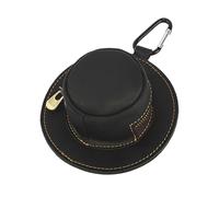 Petit porte-monnaie en forme de chapeau de vache, Noir , Dimensions | Porte-clés pratique en cuir de vachette avec fermeture éclair pour homme et femme, portefeuille miniature