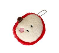 Petit porte-monnaie en forme de fruits verts en fourrure avec fermeture éclair, sac de rangement pratique et doux pour tous les jours, pochette de rangement polyvalente en peluche, Rouge, Beauté de