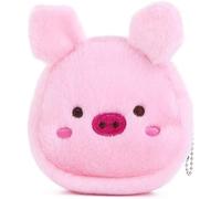 Petit porte-monnaie en peluche rose en forme de cochon mignon avec fermeture éclair, porte-monnaie, porte-monnaie, porte-monnaie, porte-monnaie, porte-monnaie, accessoires, rose, 1