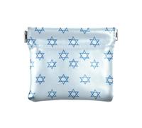 Petit porte-monnaie étanche en cuir PU avec étoile de David pour femmes et filles, Étoile de fête juive de David, decoration