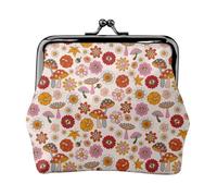 Petit porte-monnaie hippie pour femme - Automne des années 70 - En cuir synthétique