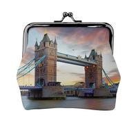 Petit porte-monnaie historique avec imprimé Old Tower Bridge London - Portefeuille de voyage léger pour les visites touristiques et les courses, Noir , Taille unique, Pochette à monnaie
