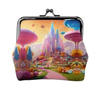 Petit porte-monnaie imprimé Candy Land - Petit porte-monnaie - Porte-cartes - Petit portefeuille pour homme et femme, noir, One Size, Vintage