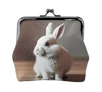 Petit porte-monnaie imprimé lapin blanc cry petit porte-monnaie porte-monnaie porte-monnaie porte-monnaie pochette porte-monnaie petit portefeuille pour homme et femme, noir, One Size, Vintage