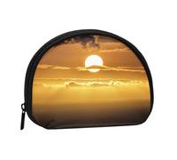 Petit porte-monnaie imprimé monde sous-marin, portefeuille semi-circulaire avec fermeture éclair, mini pochette portable pour enfants pour femmes et hommes, Sunset Hawaii Beach, One Size, Demi-cercle