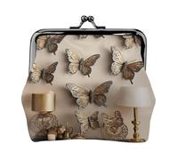 Petit porte-monnaie imprimé papillon décor 03 pour femme avec verrou de baiser, porte-monnaie pour pièces de monnaie, portefeuille pour cartes de crédit