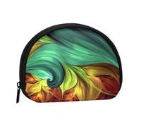 Petit porte-monnaie, imprimé tie-dye abstrait, petit porte-monnaie avec fermeture éclair, mini pochette légère pour pièces de monnaie, clés, écouteurs, transport quotidien, Abstrait Couleur Fluide Ton