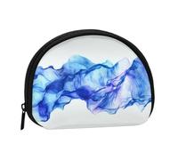 Petit porte-monnaie, imprimé tie-dye abstrait, petit porte-monnaie avec fermeture éclair, mini pochette légère pour pièces de monnaie, clés, écouteurs, transport quotidien, Abstrait bleu comme une
