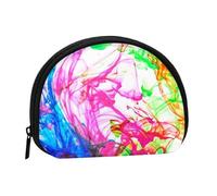 Petit porte-monnaie, imprimé tie-dye abstrait, petit porte-monnaie avec fermeture éclair, mini pochette légère pour pièces de monnaie, clés, écouteurs, transport quotidien, Peinture abstraite Fleur