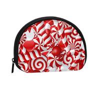 Petit porte-monnaie léger avec fermeture éclair et patte de chat pour pièces de monnaie, clés, écouteurs, transport quotidien, Canne à bonbons, One Size, Pochette à monnaie